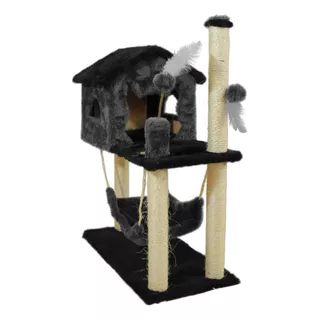 Arranhador Casa Sisal Brinquedo Gato Rede Dobravel Poste Pet