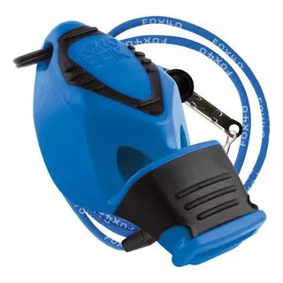 Silbato Fox 40 Epik Negro Con Cordon Entranador Profesional Color Azul