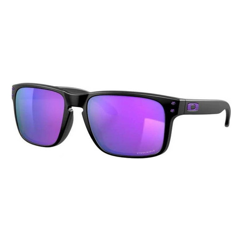 Gafas de sol Oakley Holbrook Standard con marco de o matter color matte black, lente violet de plutonite prizm, varilla matte black de o matter - OO9102