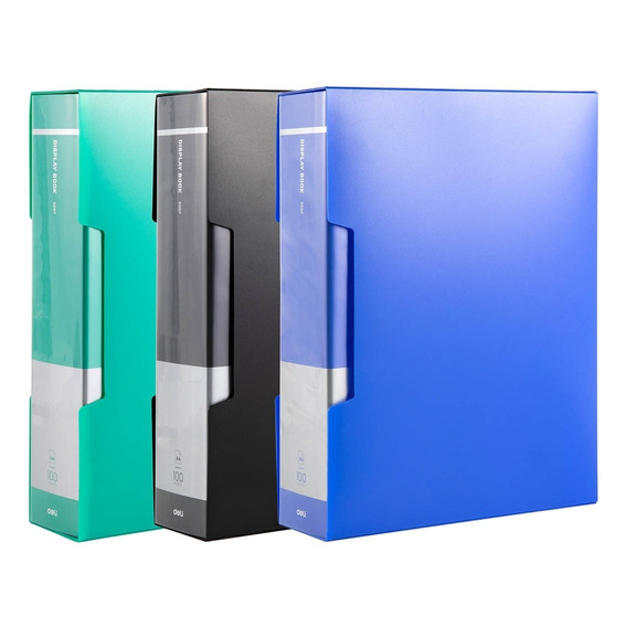 Carpeta Azul Deli Con Folios Start Plus A4 100 Hojas 