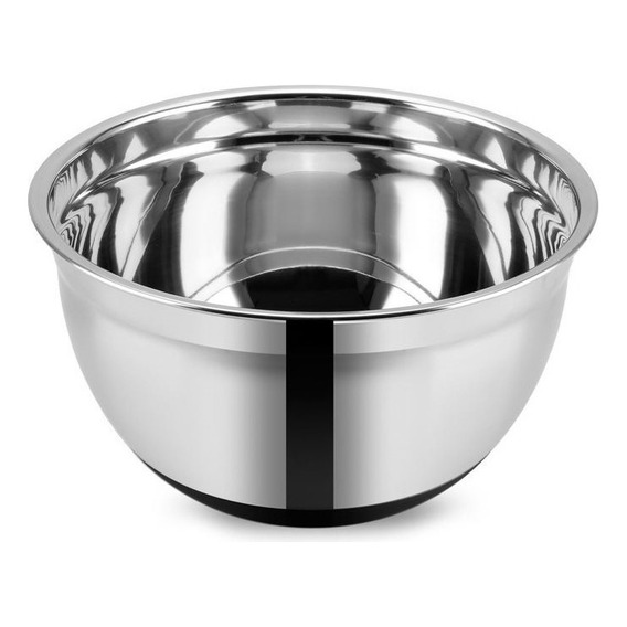 Bowl De Acero Inoxidable 25.5cm Con Base Antideslizante