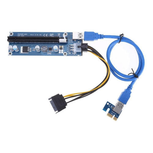 Cable elevador de Bitcoin Mining USB 3.0 PCI-e 1x a 16x