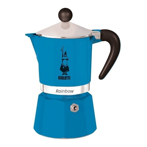 Cafetera Bialetti Rainbow 6 Cups manual azul italiana