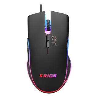 Mouse Gamer Alambrico Con 7 Botones Programables Et T17 Color Negro 