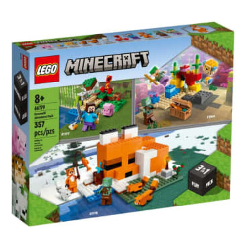 Set Lego Minecraft 66779 3 En 1, Packs 21777 / 21154 / 21178