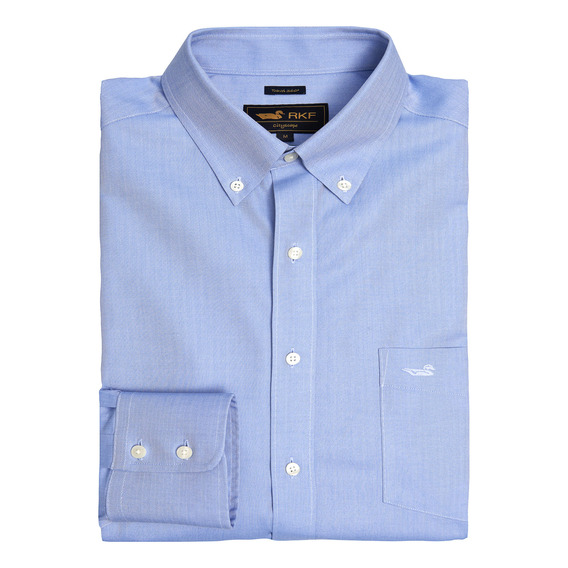 Camisa M/l Rockford Shr-wor Travel-mco Sky Blue Para Hombre