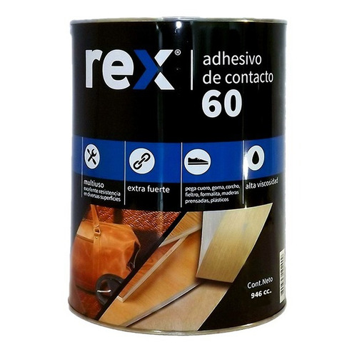 Adhesivo De Contacto Rex 60, Tarro 946 Cc