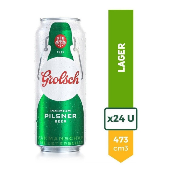 Cerveza Grolsch Lata 473ml Premium Pack X24 La Barra Oferta