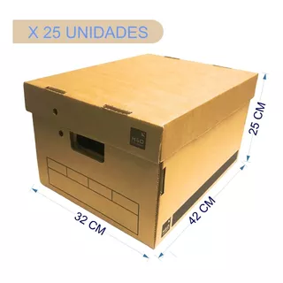 Caja Archivo M&d 406 C/tapa Reforzada 42x32x25 X25 Unidades