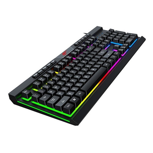 Teclado Gamer Havit Rgb Kb500l Circuit Shop Color del teclado Negro Idioma Inglés US