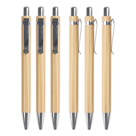 Lapiceras De Bambú (x50 Un) Tinta Azul, Para Grabado Laser 