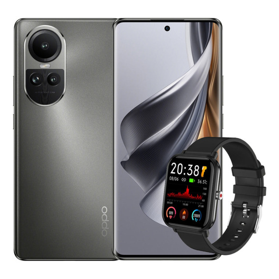 Celular Oppo Reno 10 5g 8gb 256gb Gris Grafito + Smartwatch