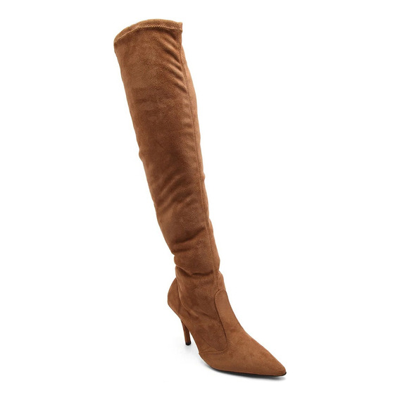 Botas Bucaneras Vizzano Strech Mujer Gamuza Taco Aguja 9 Cm