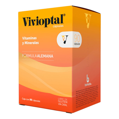 Vivioptal Vitaminas 90 Cápsulas Charola (24 Piezas) Sabor Sin Sabor