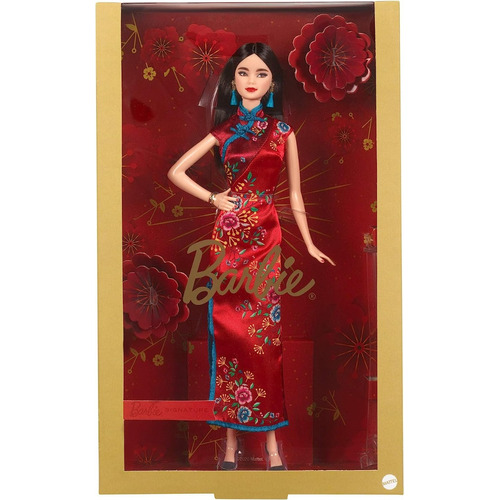 Lunar New Year Barbie Signature Muñeca Vestido Rojo Chino