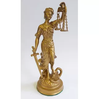 Estatua De La Justicia - Petit Bronce- Ideal Regalo - 23 Cm