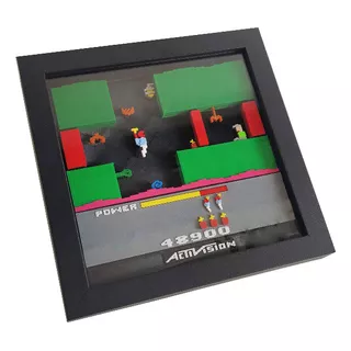 Quadro 3d Hero Activision - Atari - Impresso Em 3d -22cm 