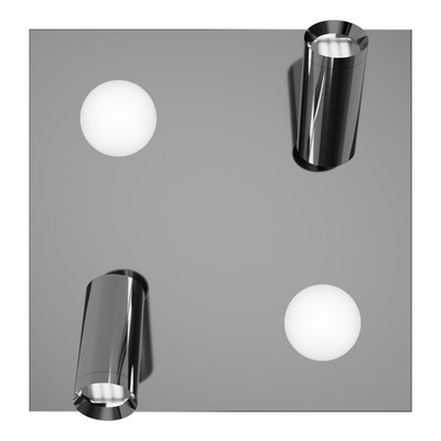 Plafon 4 Luces Nacho+eye Cromo Diseño Alta Calidad 20374 Rd