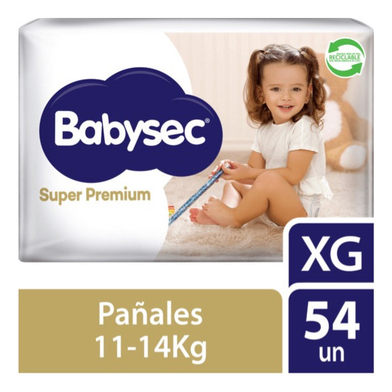 Pañales De Bebé Babysec Super Premium Cuidado Total 54 Un Xg