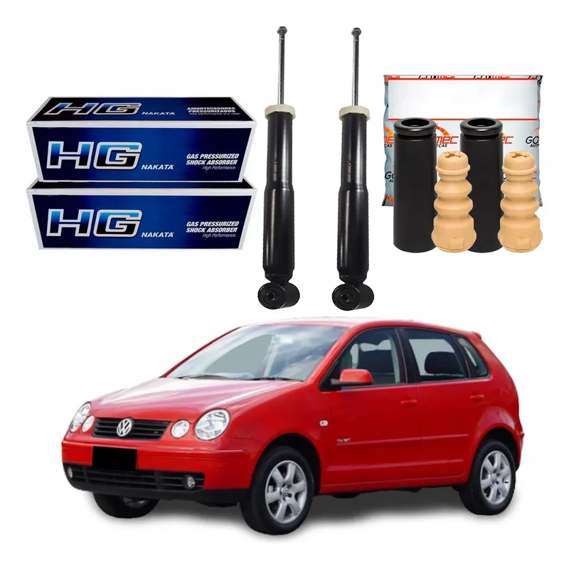 Kit Amortecedor Traseiro Polo 1.6 2.0 2003 A 2006