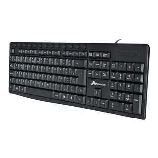 Teclado Multimidia Abnt 2 Conexão Usb C/ Fio Mn8260 Monocron Cor De Teclado Preto Idioma Português Brasil