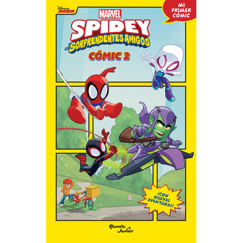 Spidey y sus sorprendentes amigos. Cómic 2: ¡Con nuevas aventuras!, de Marvel. Serie Cómic, vol. 2. Editorial Planeta Junior, tapa blanda, edición 1 en español, 2023