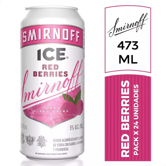 Vodka Smirnoff Ice Red Berries Lata Pack X24