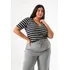 Remera De Viscosa Rayada Moda Talles Grandes