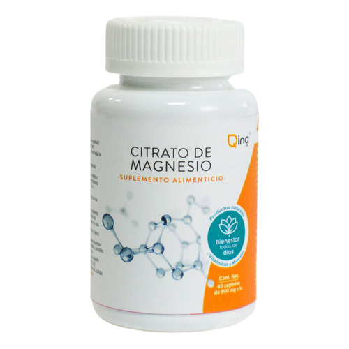 Citrato De Magnesio 60 Capsulas 900 Mg Qina Sabor Sin Sabor