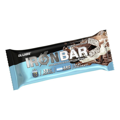 Iron Bar - Gentech - Barras Proteicas X20 Unidades Sin Tacc Sabor Cookies and cream