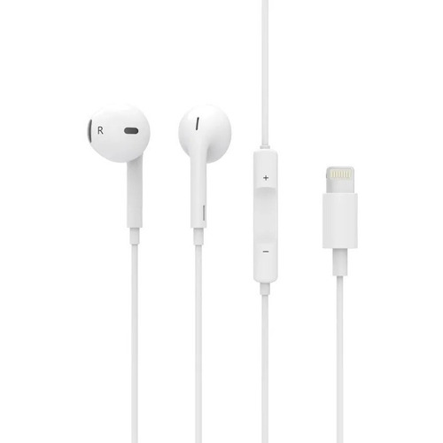 Wopow We03 Auricular Con Cable Usb Lightning Para iPhone Color Blanco