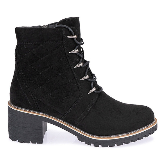 Botin Taco Derby Adv Mujer Negro