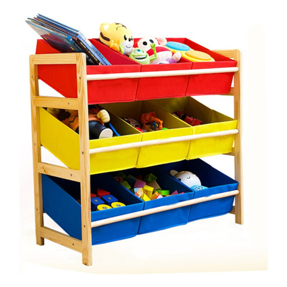 Estante Infantil Organizador De Juguetes Repisa 64x28.5x60cm