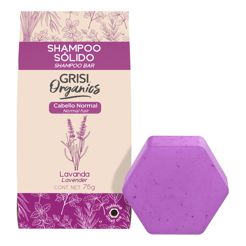  Grisi Organics, Shampoo Sólido Lavanda, 75 Gr