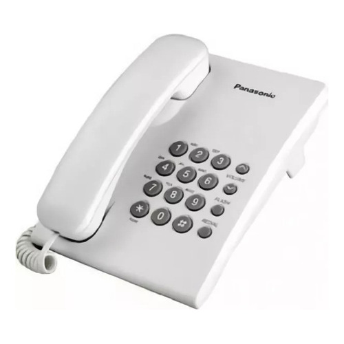 Teléfono Fijo Casa Oficina Alambrico Basico Elegante Kxts670 Color Blanco
