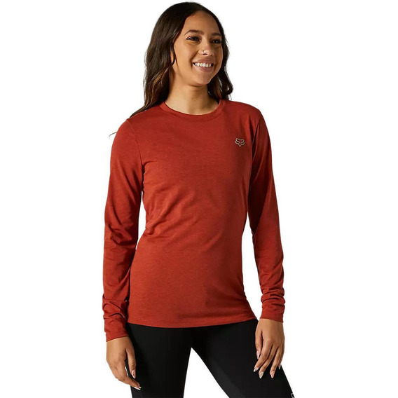 Polera Lifestyle Mujer Snipper Manga Larga Rojo Fox