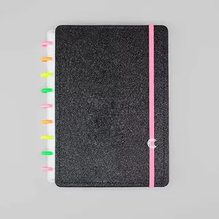 Caderno Inteligente Lets Glitter Neon Grande
