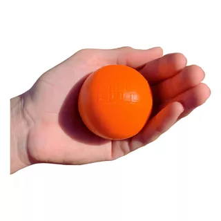 Brinquedo Cachorro Bolas Borracha 55mm Para Cães Pet Médio Cor Laranja