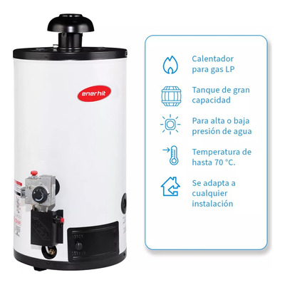 Calentador De Depósito Enerhit 40 L Gas L.p. Encendido Elect