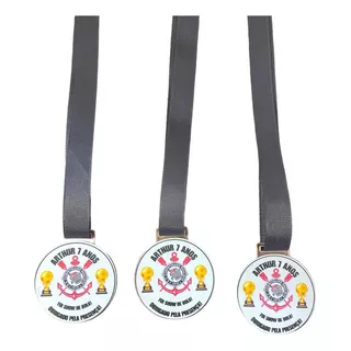Kit 40 Medalhas Personalizadas Aniversario Futebol C/ideia 