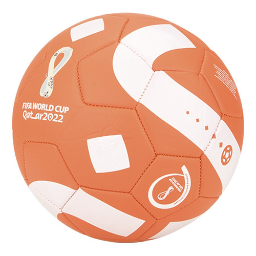 Pelota Dribbling Fifa Qatar Copa 2022 N° 5 En Naranja Y Blan