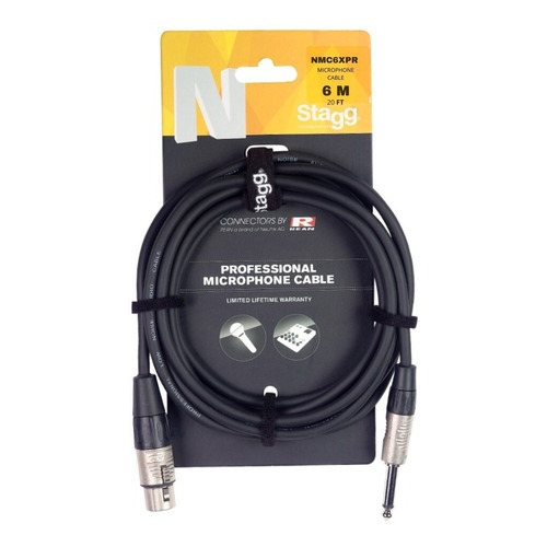 Cable Stagg Nmc6xpr XLR Canon Hembra A Plug Macho De 6 Metros De Largo