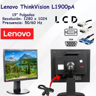 Monitor Lenovo Lcd Cuadrado 19 Grado A