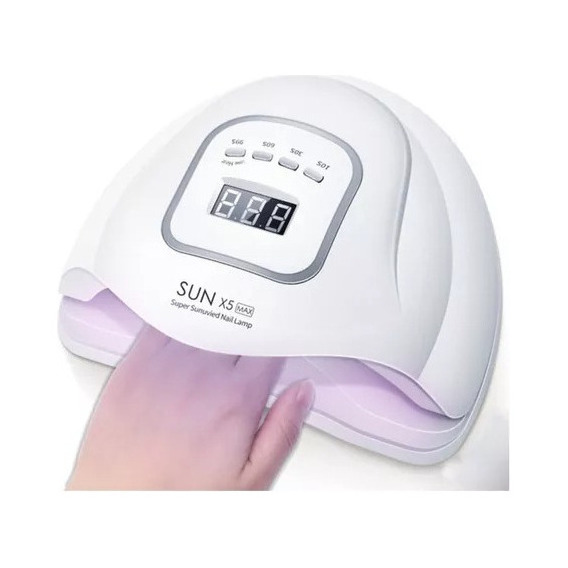 Cabina Secador Uñas Sun X5 Max 120w Uv Led Gelificadas Semi Color Blanco