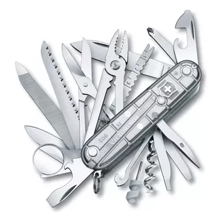 Victorinox Navaja Swiss Champ, Silvertech, 31 Usos Color Blanco Traslúcido