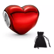 Charm Corazon Rojo Plata S925 Dije Compatible Pandora Amor