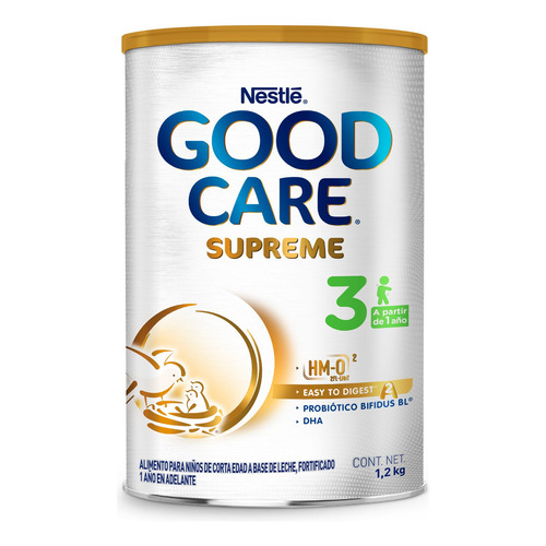 Leche de fórmula en polvo Nestlé Good Care Optipro Supreme 3 sabor neutro en lata de 1 de 1.2kg - 12 meses a 5 años