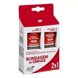 Kit Blindagem Unhas C/ Fibra De Nylon + Base - Bella Brazil
