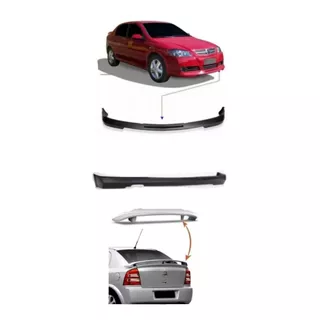 Kit Spoiler Dianteiro+traseiro+aerofolio Astra Hatch 03/11