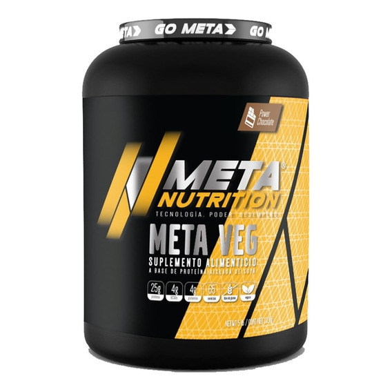 Proteina De Soya Meta Nutrition Meta Veg 5 Lb - 2.2 Kg Sabor Power chocolate